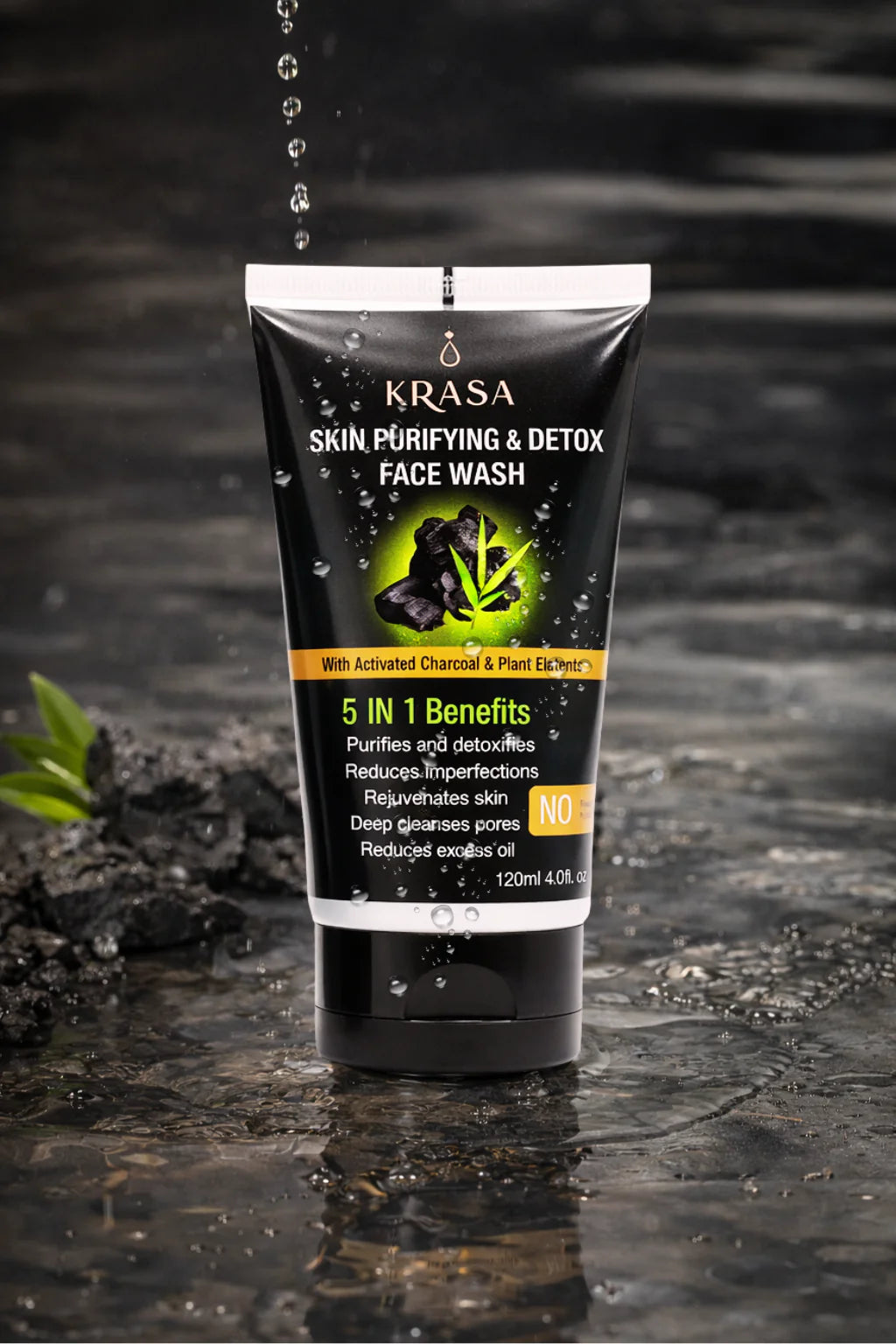 Krasa Charcoal Facewash – Deep Clean, Clear & Oil-Free Skin