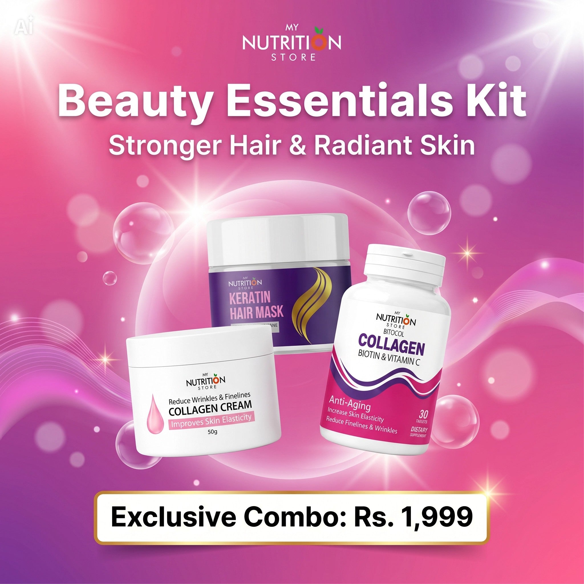 Beauty Essentials Kit Stronger Hair & Radiant Skin Main image