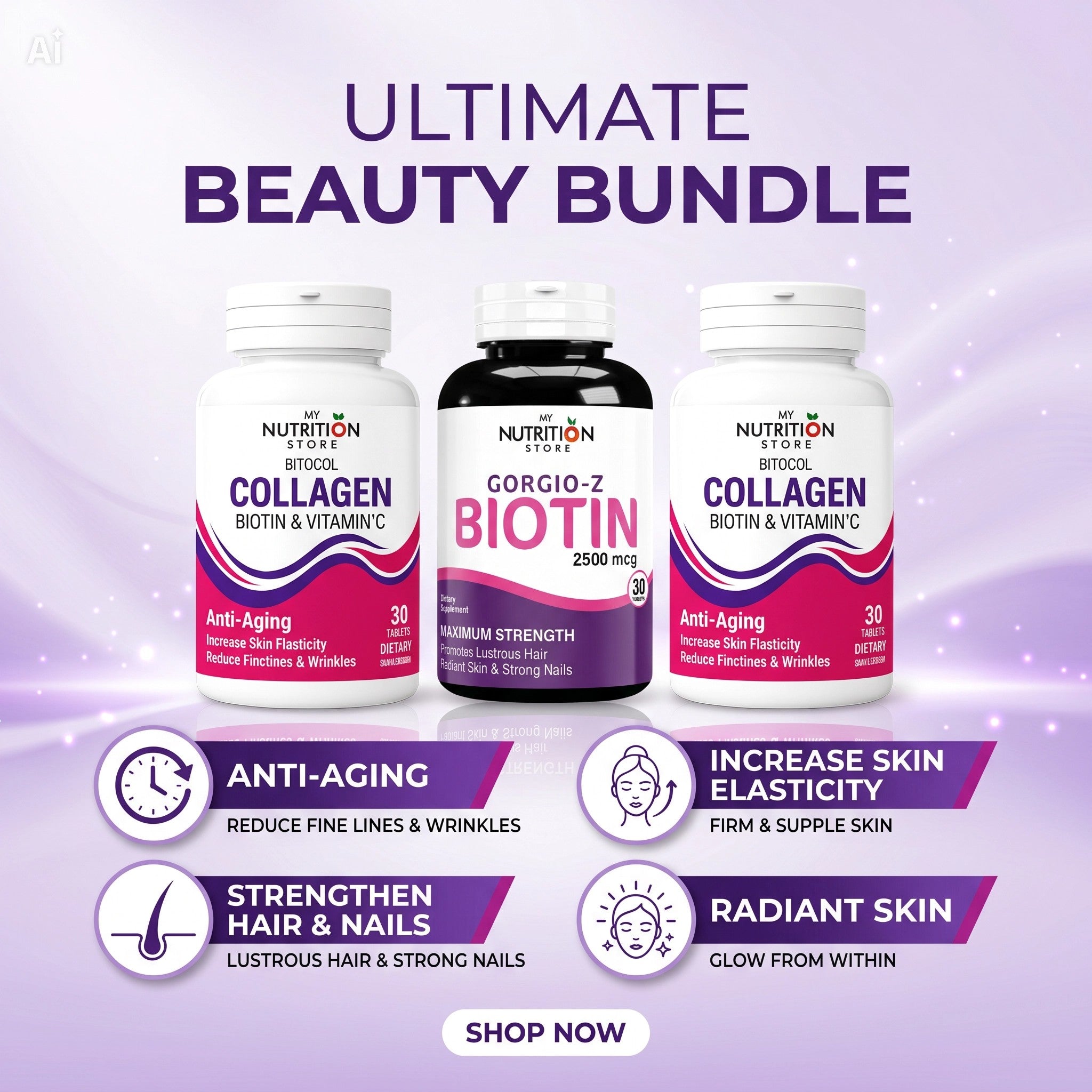 Daily Skin & Hair Care Bundle Your Ultimate Glow Kit
