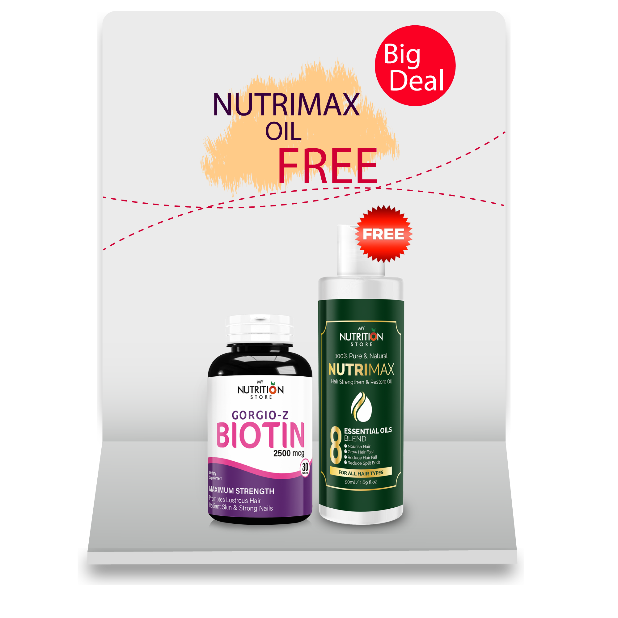 Buy Gorgio-Z-Biotin & Get Free NutriMax Oil