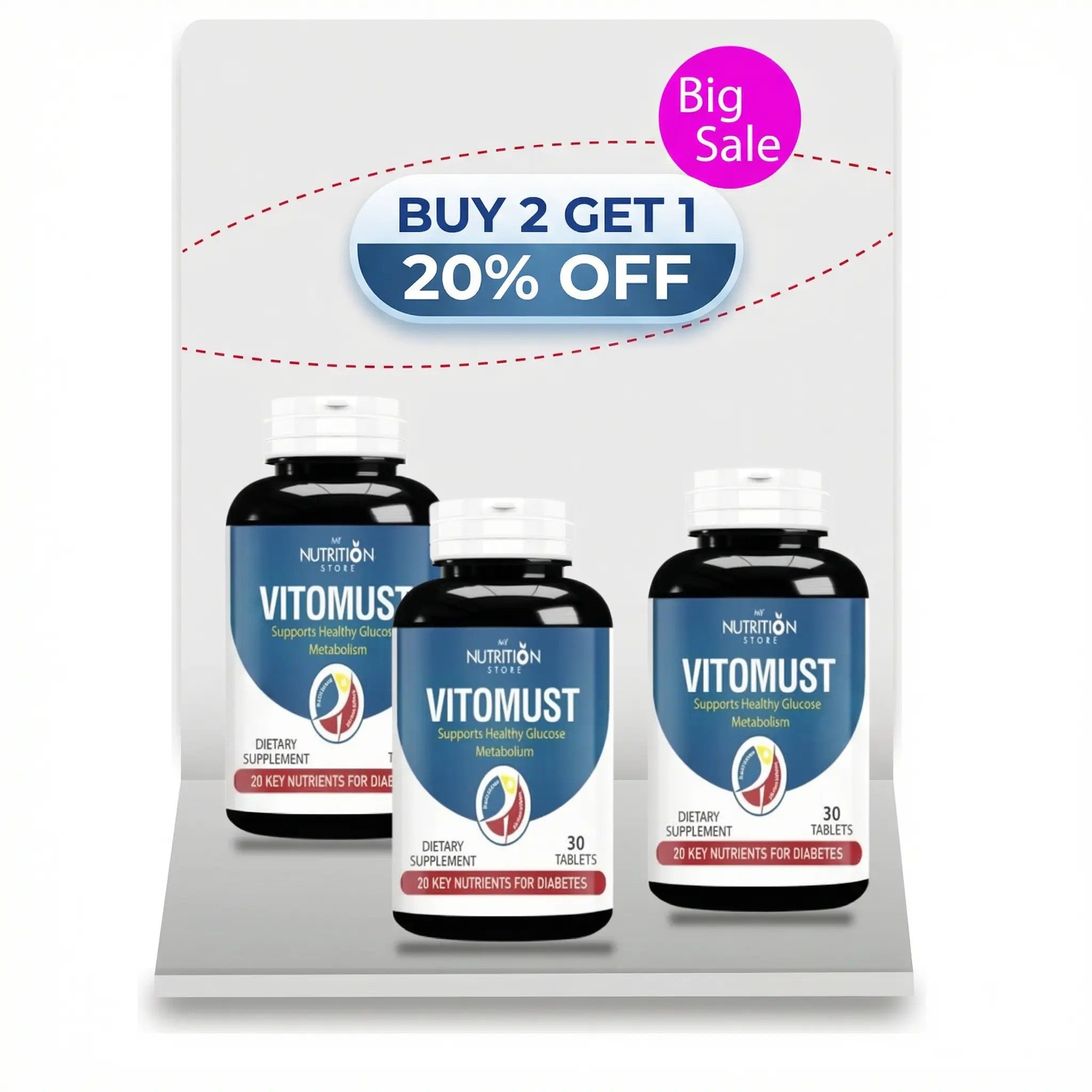 Buy 2 Vitomust Get 1 ( 20%) Off