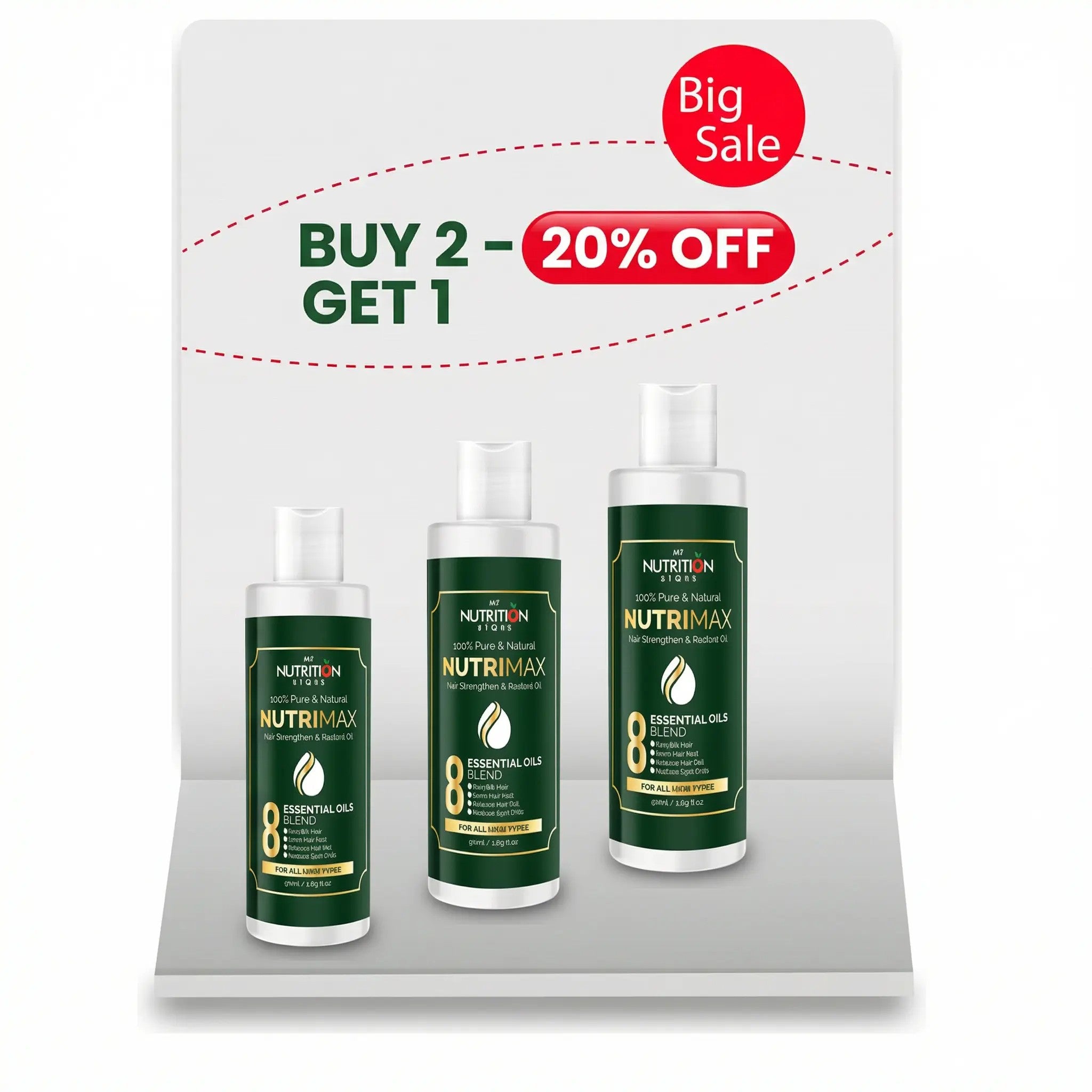 Buy 2 NutriMax Oil (50ml) & Get 1 NutriMax 20% Off Main image