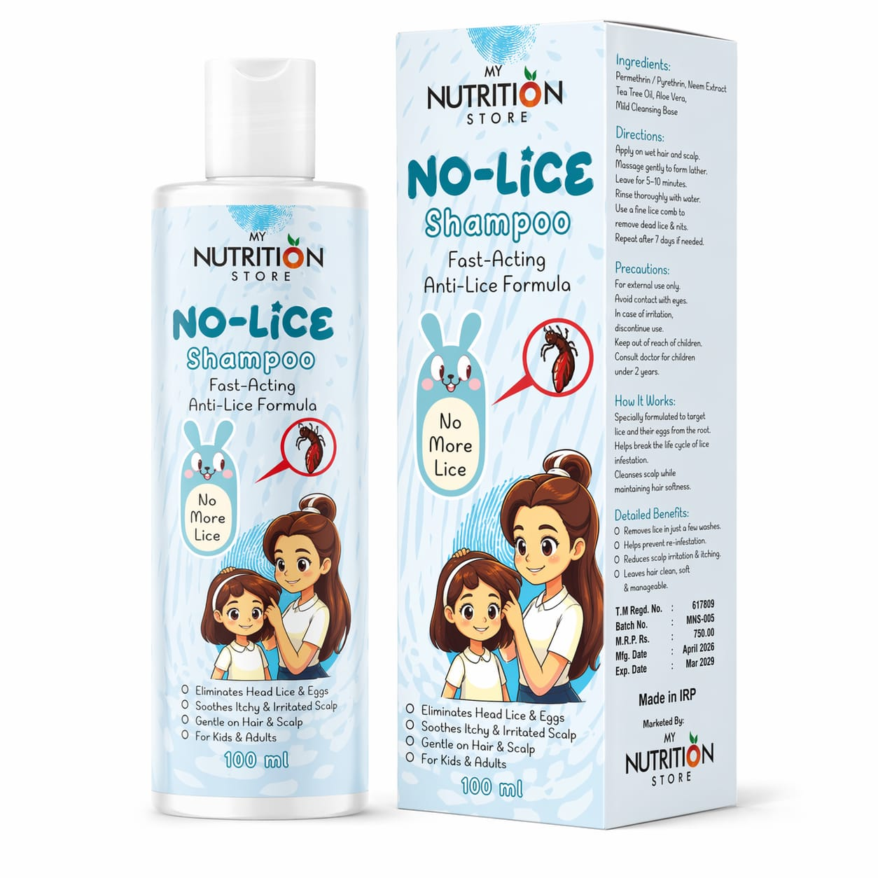 NO-LICE Shampoo – Fast Acting Anti-Lice Treatment Main image