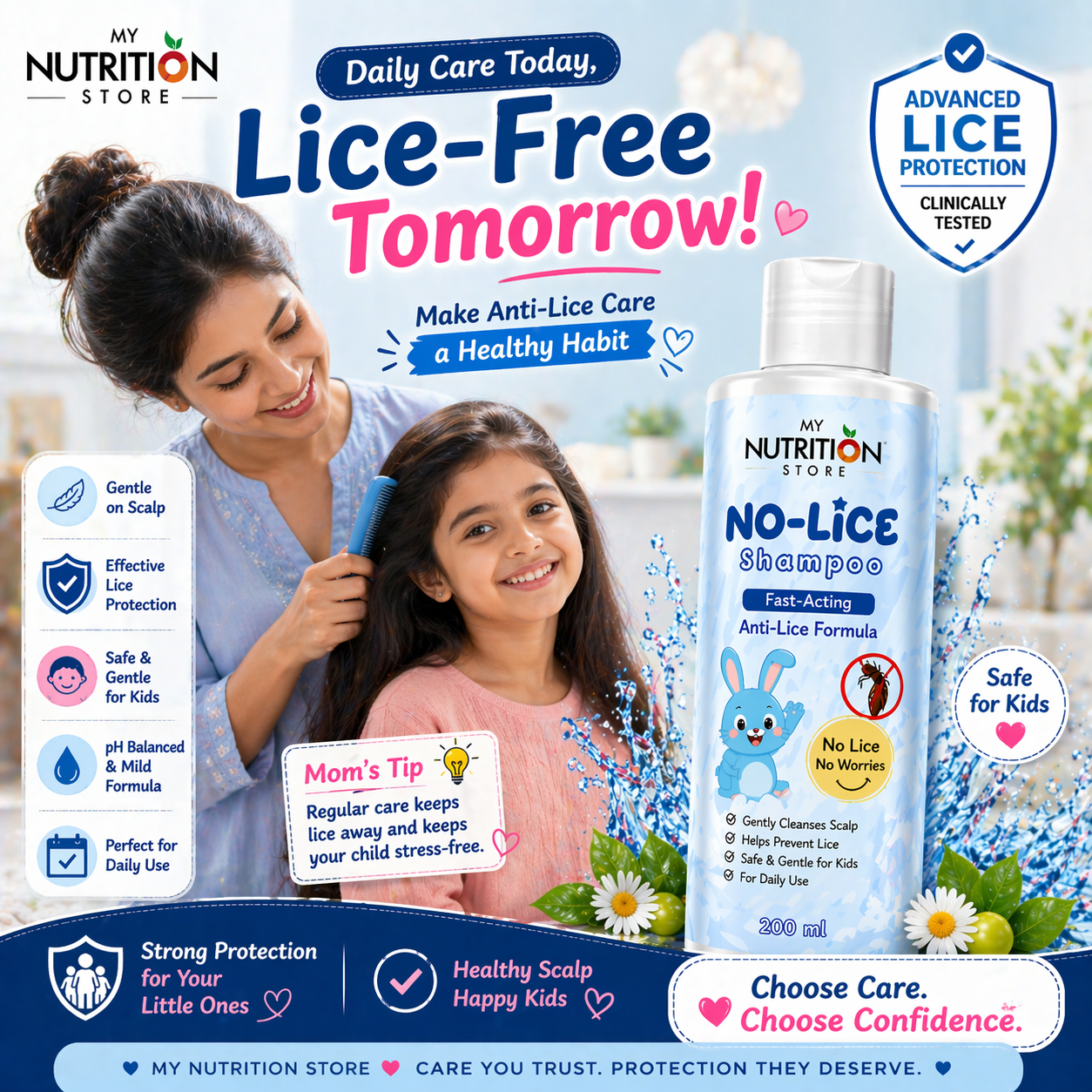 NO-LICE 3 Pack Shampoo – Fast Acting Anti-Lice Treatment