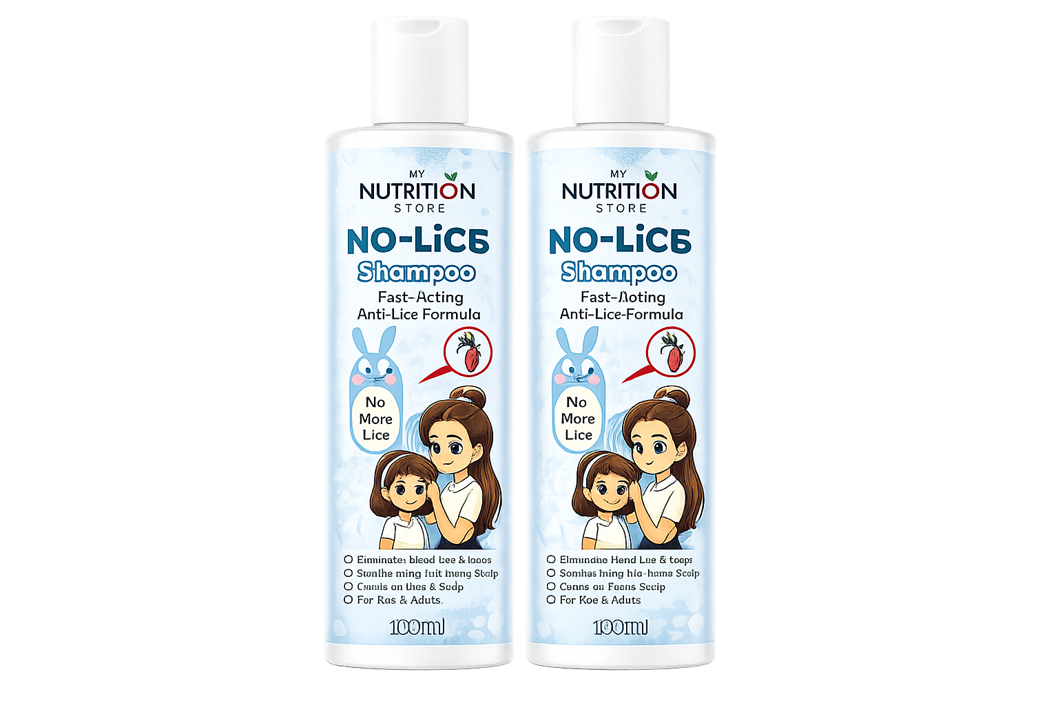 NO-LICE 2 Pack Shampoo – Fast Acting Anti-Lice Treatment Main image